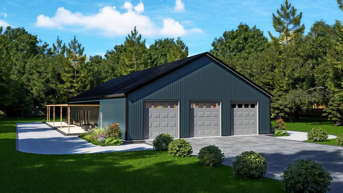 Plan 530150KTE: Country Barndominium House Plan with 4 Beds, Office, and Expansive Wrap-Around Porch - Image #14 - Barndominium, Country, Rustic
