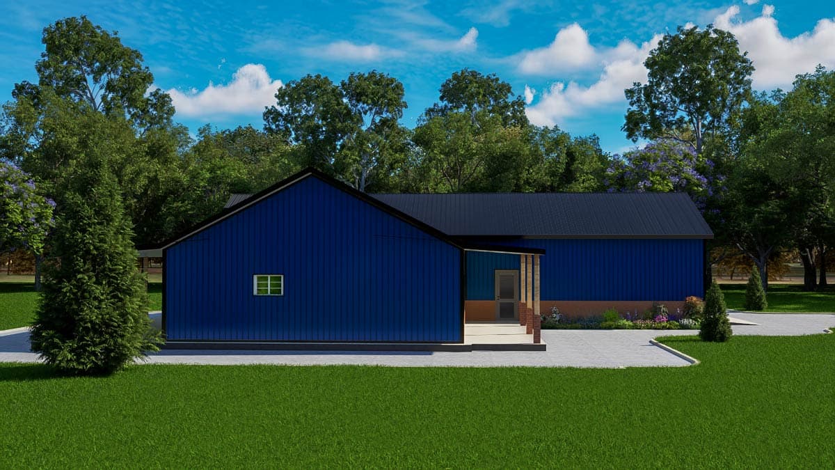 Plan 530151KTE: Modern Barndominium House Plan with Split Bedrooms and Covered Porches - Image #12 - Barndominium, Country