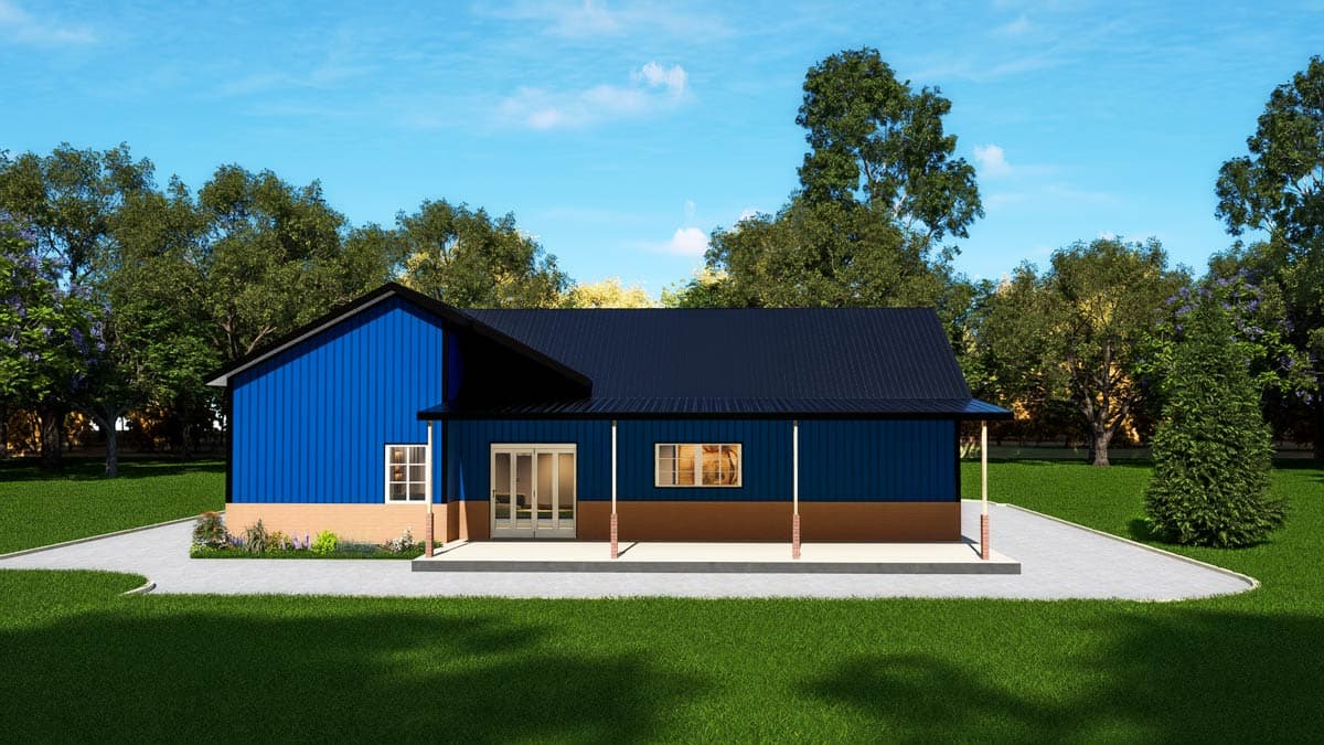 Plan 530151KTE: Modern Barndominium House Plan with Split Bedrooms and Covered Porches - Image #15 - Barndominium, Country
