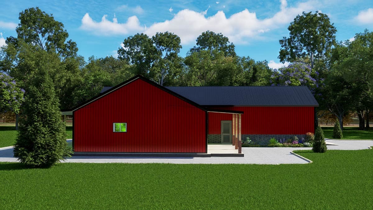 Plan 530151KTE: Modern Barndominium House Plan with Split Bedrooms and Covered Porches - Image #22 - Barndominium, Country