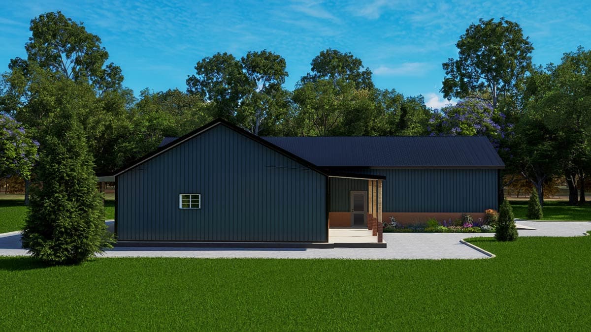 Plan 530151KTE: Modern Barndominium House Plan with Split Bedrooms and Covered Porches - Image #7 - Barndominium, Country