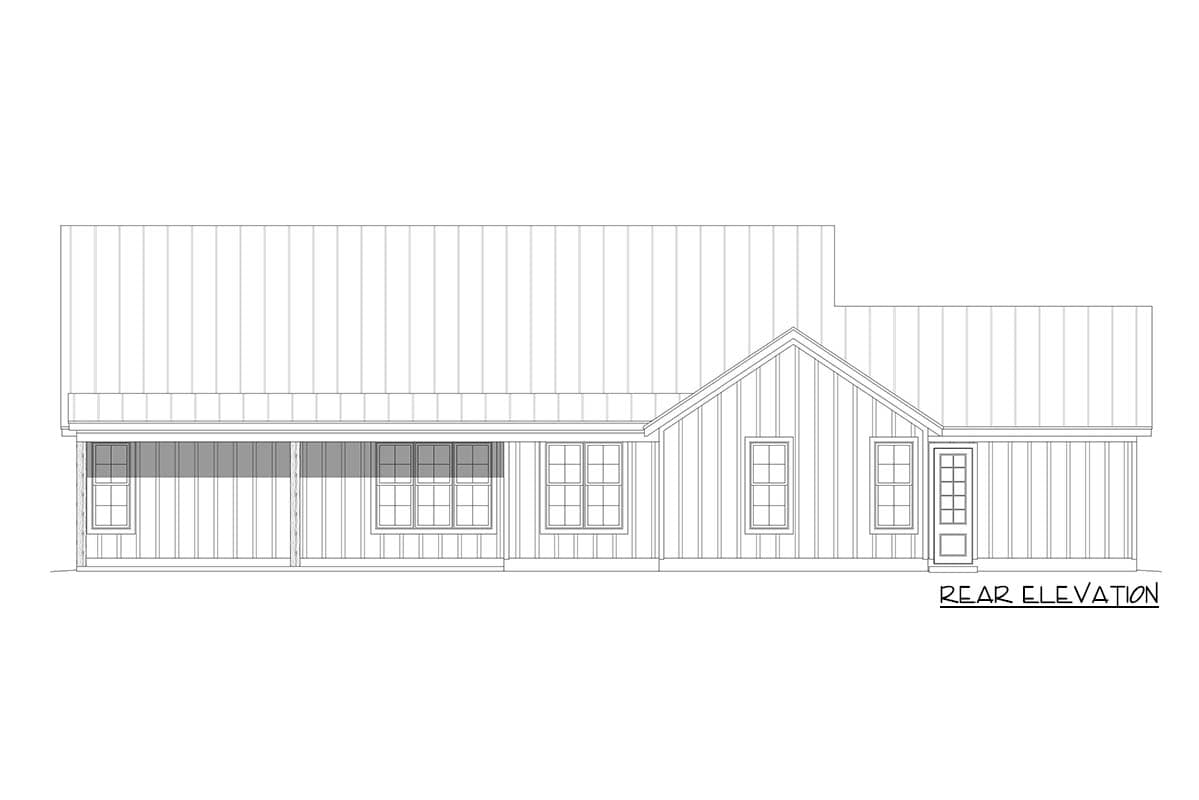 Plan 680598VR: Charming Modern Farmhouse Plan with Split Beds and Vaulted Living - Image #12 - Farmhouse, Modern Farmhouse, New American