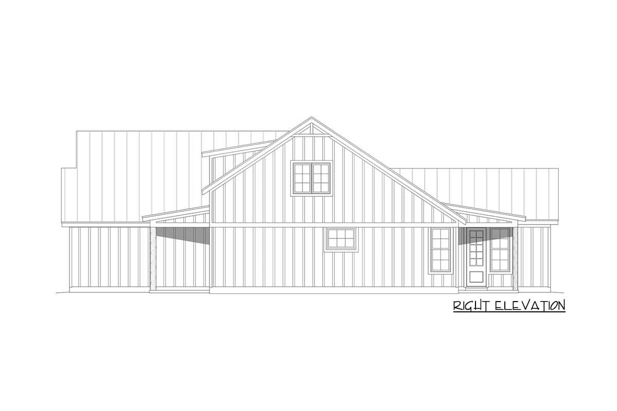 Plan 680598VR: Charming Modern Farmhouse Plan with Split Beds and Vaulted Living - Image #13 - Farmhouse, Modern Farmhouse, New American