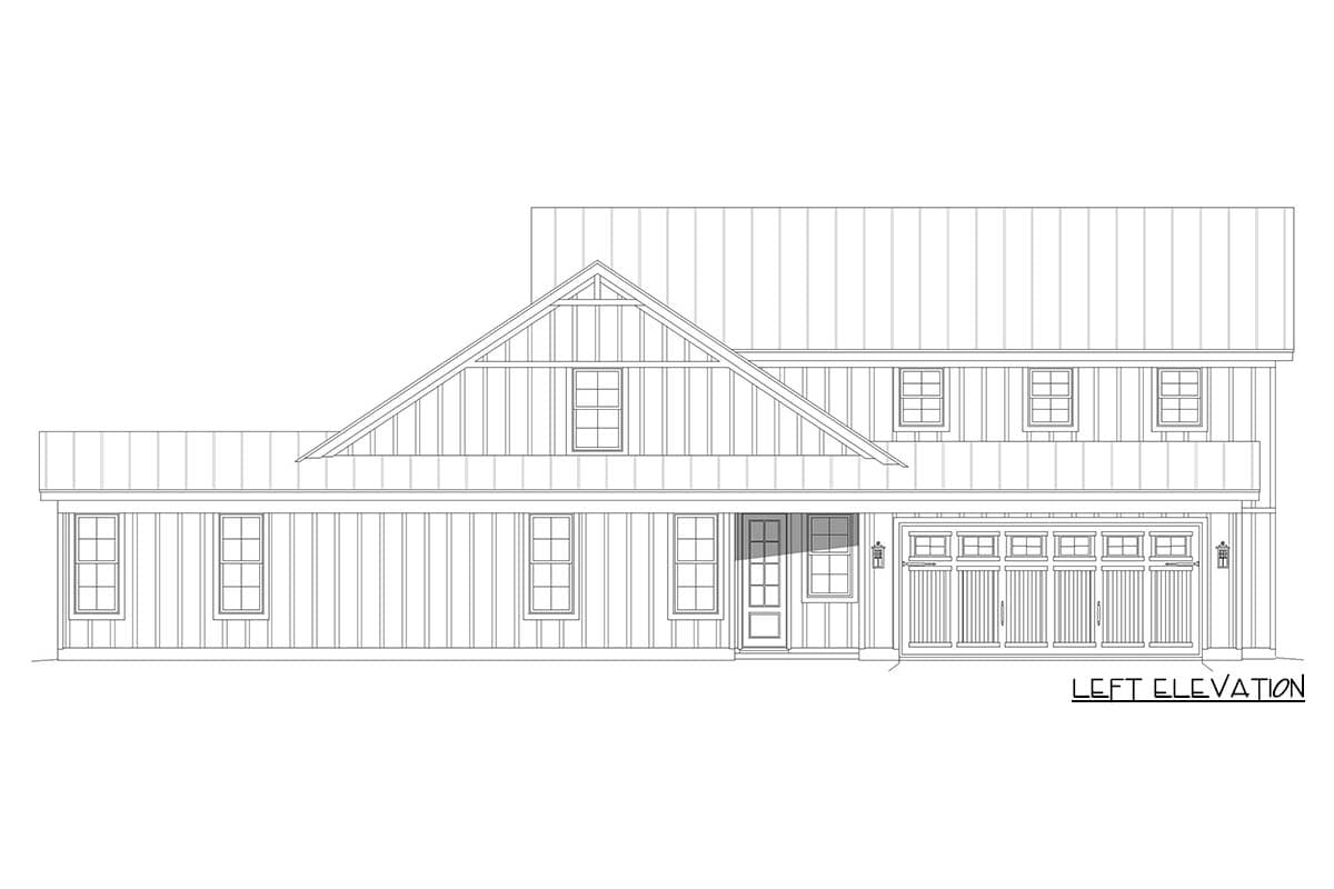 Plan 680599VR: 3-Bed Farmhouse House Plan with Split Beds and Bonus Room - Image #7 - Country, Farmhouse