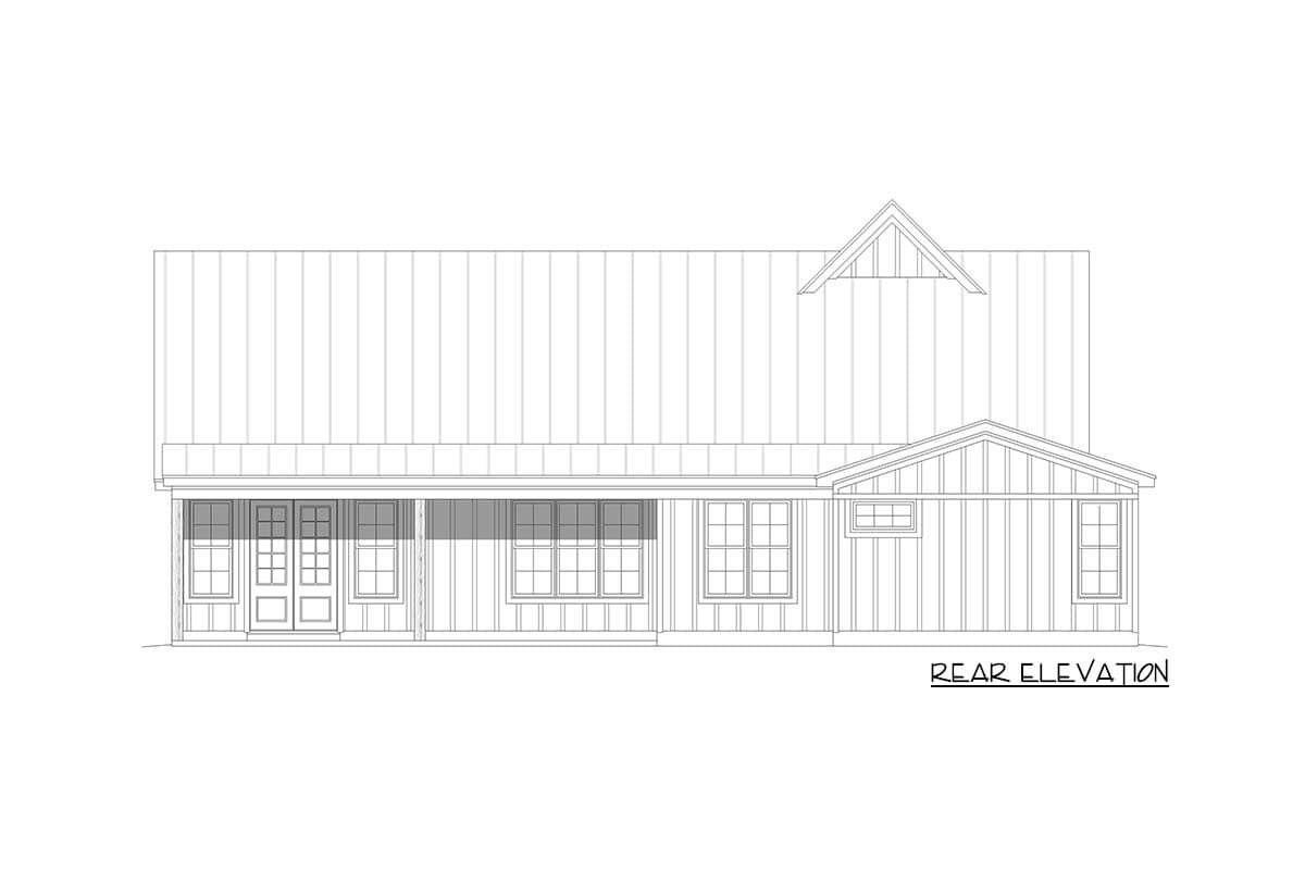 Plan 680599VR: 3-Bed Farmhouse House Plan with Split Beds and Bonus Room - Image #8 - Country, Farmhouse