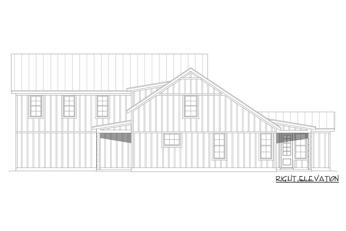 Plan 680599VR: 3-Bed Farmhouse House Plan with Split Beds and Bonus Room - Image #9 - Country, Farmhouse