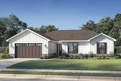 Inviting 3-Bedroom Ranch House Plan with Open Living and Butler Pantry