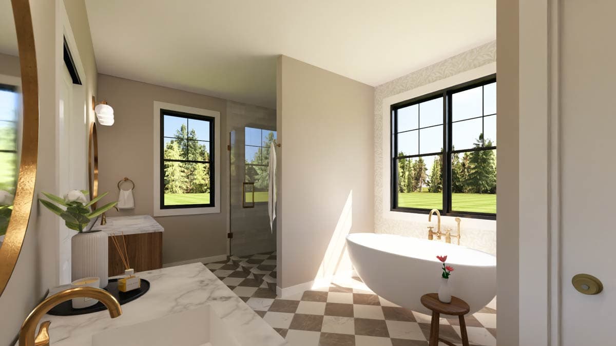 Plan 135382GRA: Modern Farmhouse House Plan: 5 Beds, Main Floor Master, 3-Car Garage - Image #12 - Farmhouse, Modern Farmhouse, New American