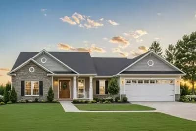 Inviting Craftsman House Plan with Split Bedrooms and Flexible Office Space