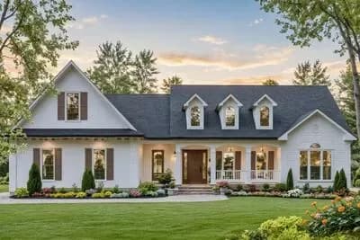 Farmhouse Plan with Open Living, Master on Main and Bonus Room
