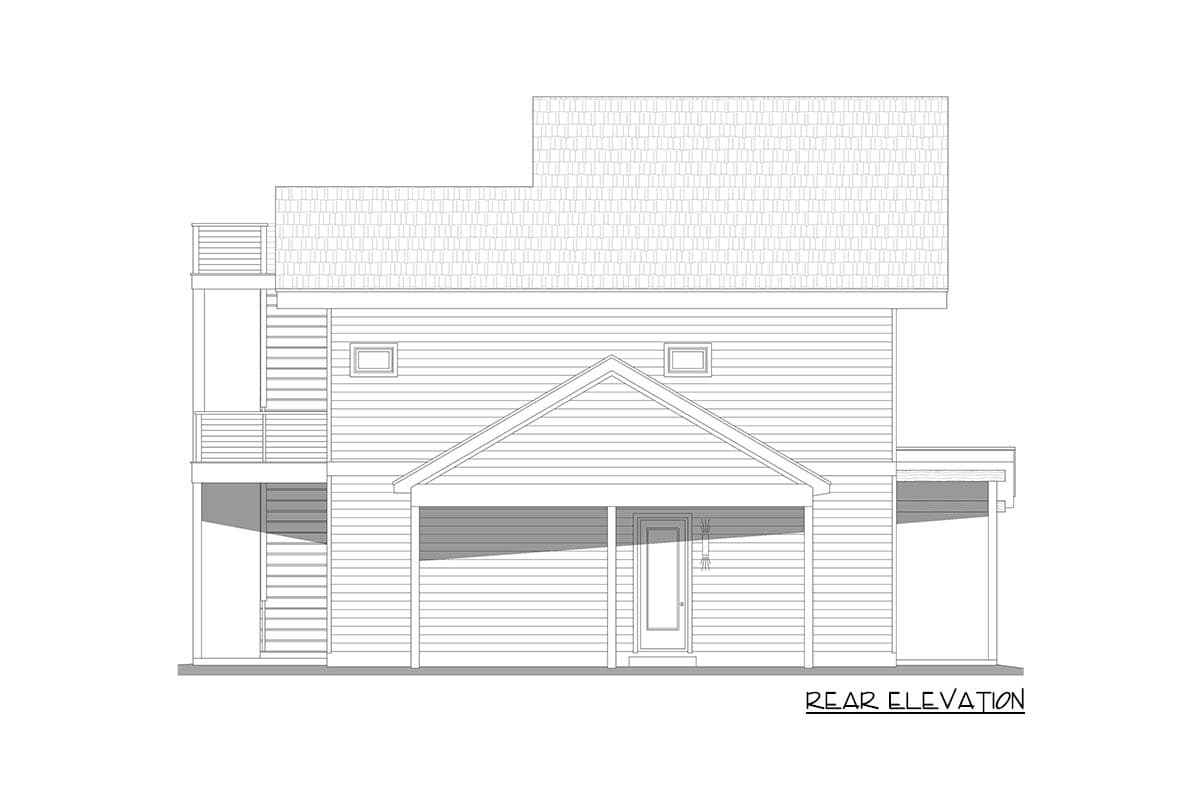 Plan 680606VR: Modern 3-Bed House Plan with Upstairs Master Suite and Game Room - Image #11 - Contemporary, Modern