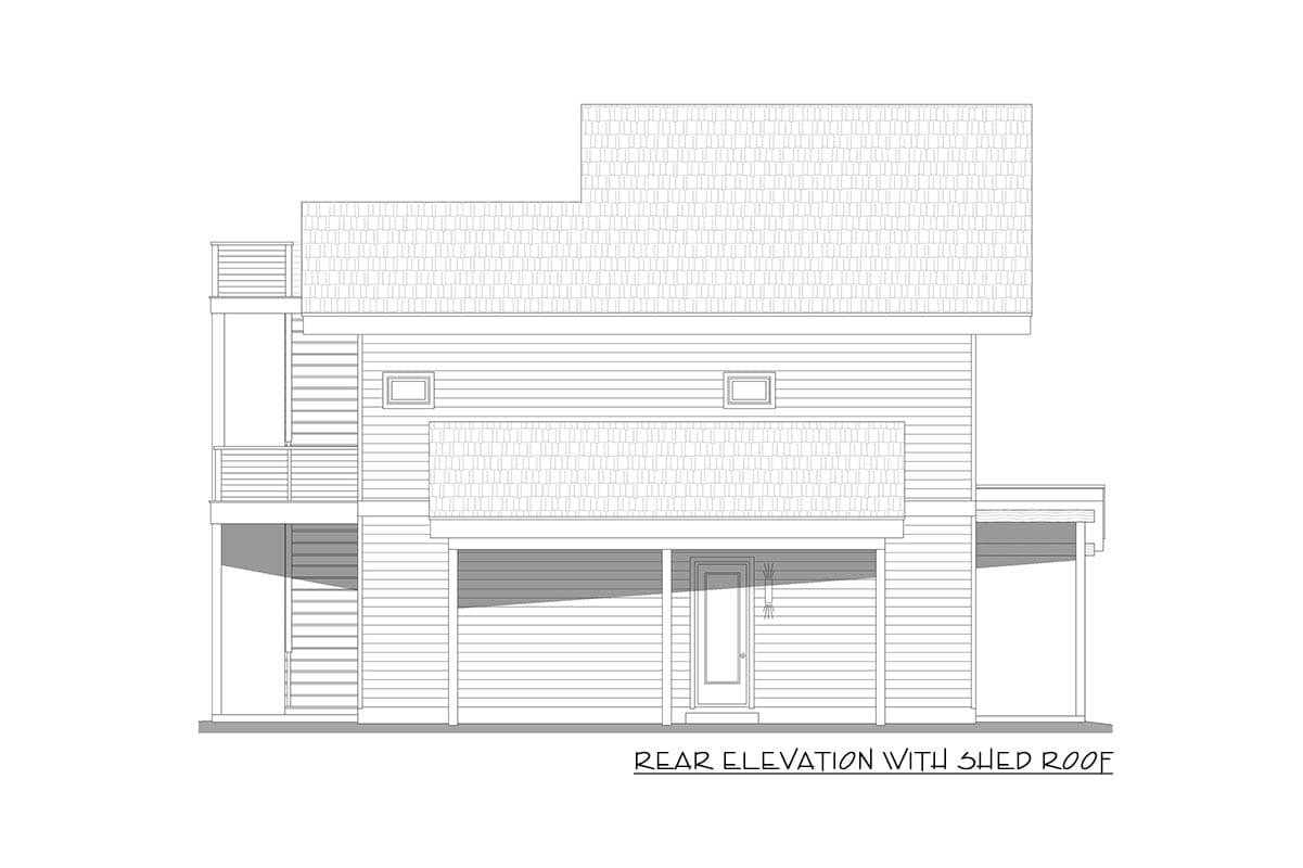 Plan 680606VR: Modern 3-Bed House Plan with Upstairs Master Suite and Game Room - Image #14 - Contemporary, Modern