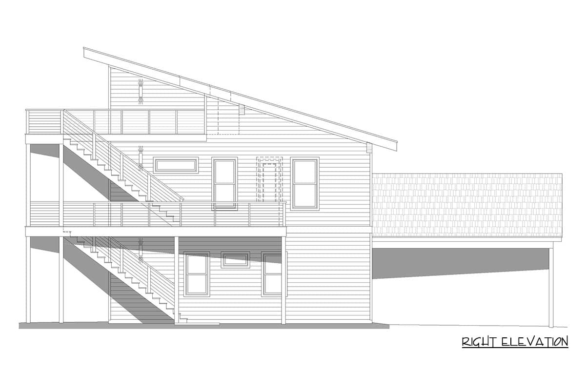 Plan 680606VR: Modern 3-Bed House Plan with Upstairs Master Suite and Game Room - Image #12 - Contemporary, Modern