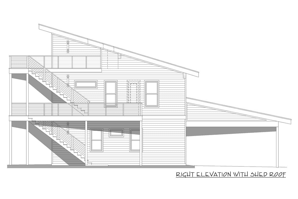 Plan 680606VR: Modern 3-Bed House Plan with Upstairs Master Suite and Game Room - Image #15 - Contemporary, Modern