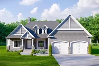 Craftsman Plan with Open Living and Expansive Covered Porches