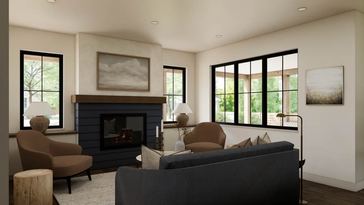 Plan 81881AB: Modern Farmhouse House Plan with Wrap-Around Porch and Flexible Living Spaces - Image #8 - Modern Farmhouse, New American
