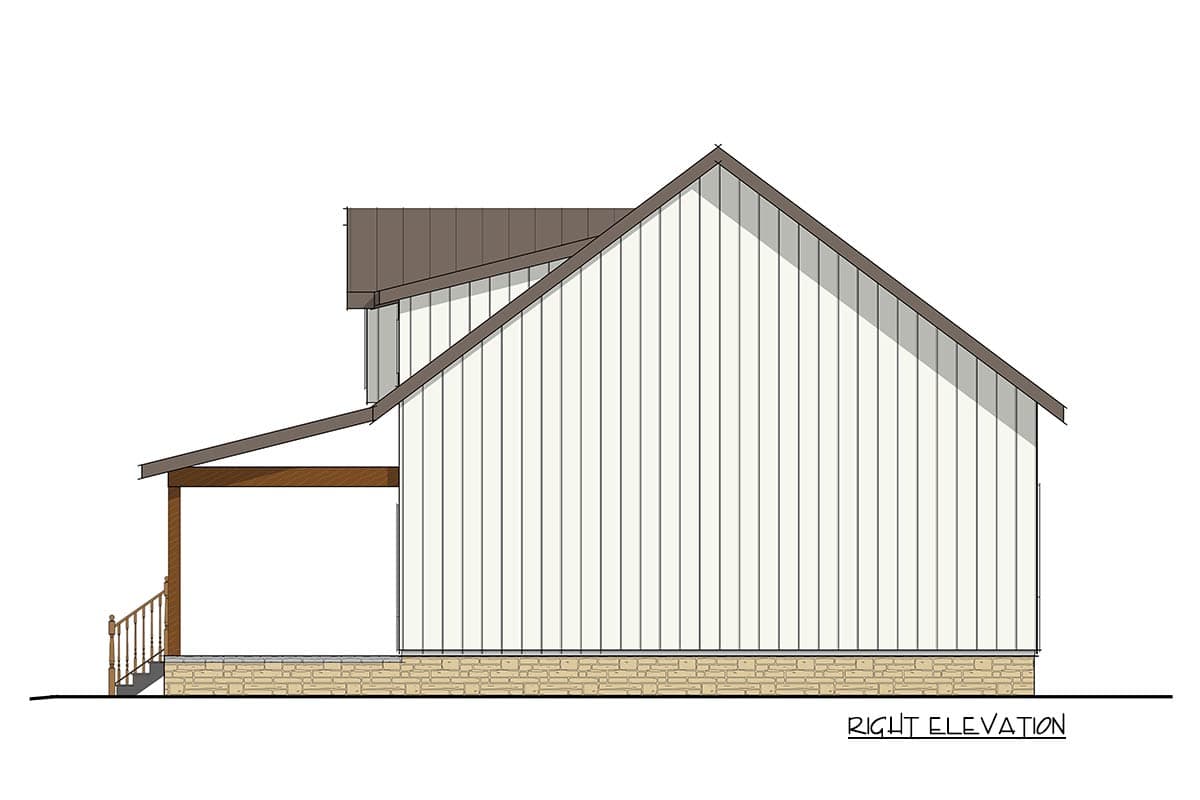 Plan 405035FDC: Modern Farmhouse House Plan with Vaulted Living and Expansive Porch - Image #7 - Farmhouse, Modern Farmhouse, Traditional