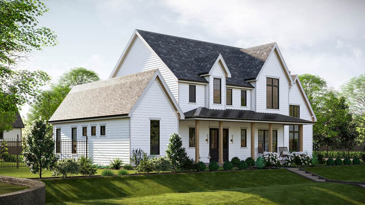 Plan 623551DJ: Chic 4-Bedroom Modern Farmhouse Plan with Main Floor Master Suite - Image #6 - Modern, Modern Farmhouse
