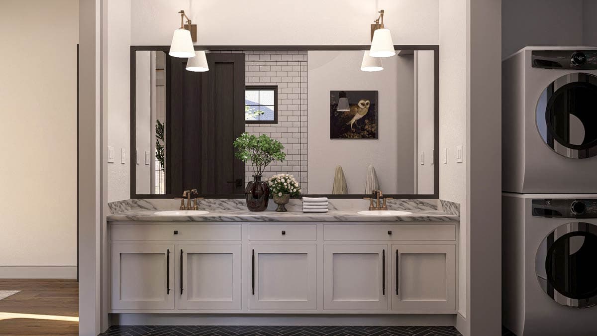 Plan 623551DJ: Chic 4-Bedroom Modern Farmhouse Plan with Main Floor Master Suite - Image #25 - Modern, Modern Farmhouse