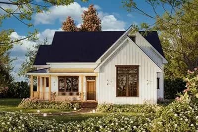 Charming Country House Plan with Split Bedrooms and Covered Porches