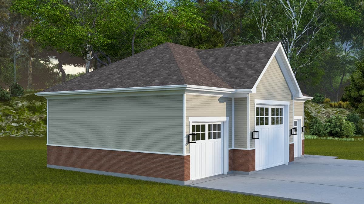 Plan 61661UT: Spacious Craftsman 3-Car Garage House Plan with Workshop and High Ceilings - Image #8 - Craftsman
