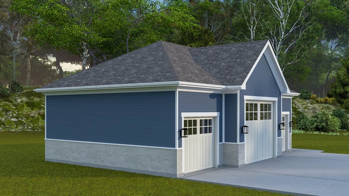 Plan 61661UT: Spacious Craftsman 3-Car Garage House Plan with Workshop and High Ceilings - Image #12 - Craftsman