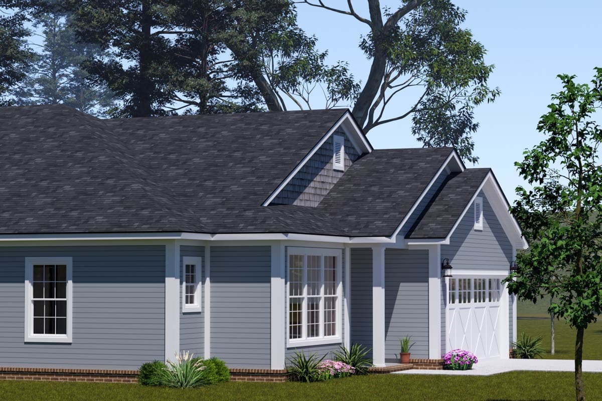 Plan 52466WM: Cottage 5-Bedroom House Plan with Vaulted Ceilings and Butler Pantry - Image #5 - Cottage, Traditional