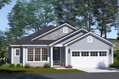 Cottage 5-Bedroom House Plan with Vaulted Ceilings and Butler Pantry