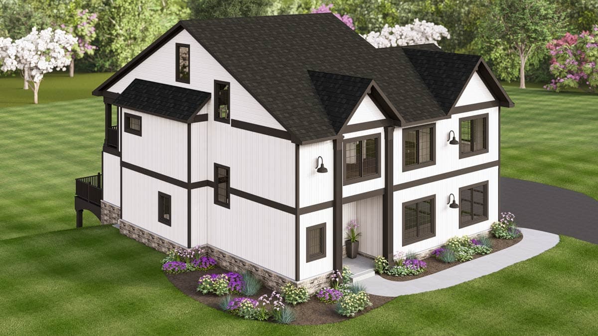 Plan 135383GRA: Modern Farmhouse House Plan with 6 Beds, Flex Room and Walkout Basement - Image #5 - Colonial, Contemporary, Modern Farmhouse