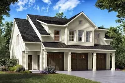 2-Bedroom Craftsman ADU House Plan with Six-Car Garage
