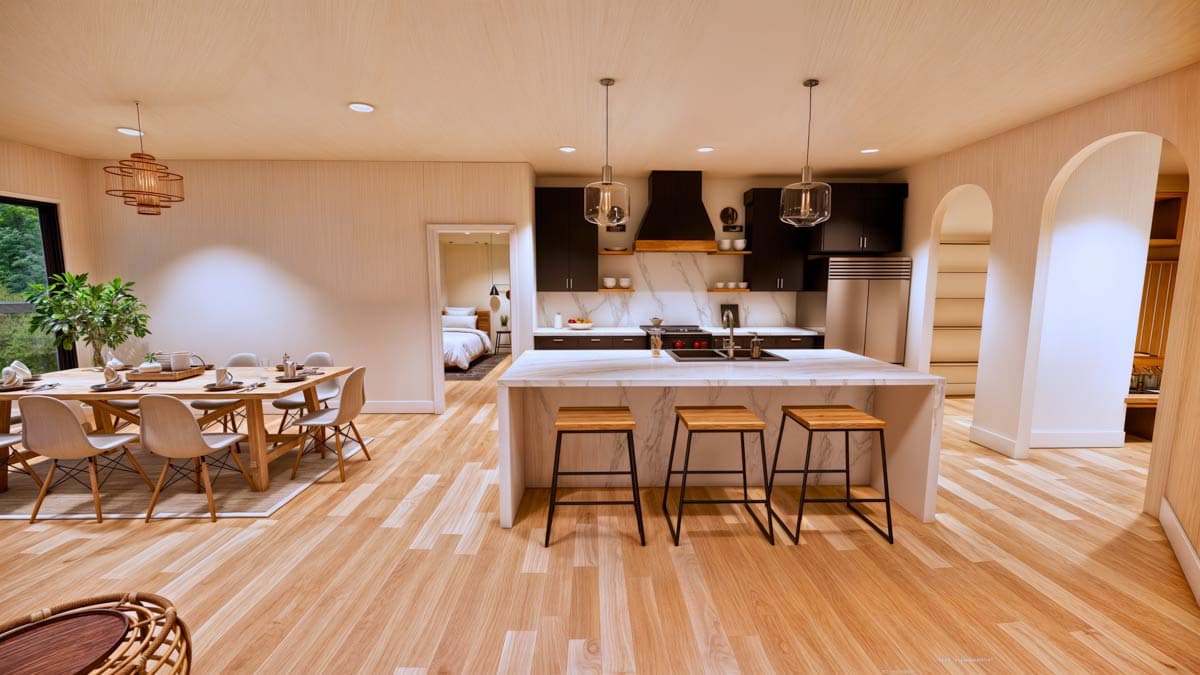 Plan 600017PDZ: Modern Farmhouse House Plan: Open Concept, Split Bedrooms, 3-Car Garage - Image #7 - Modern Farmhouse