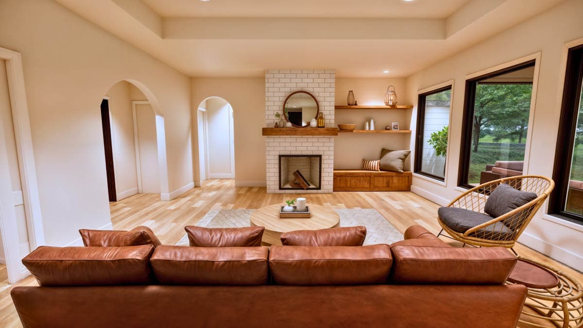 Plan 600017PDZ: Modern Farmhouse House Plan: Open Concept, Split Bedrooms, 3-Car Garage - Image #6 - Modern Farmhouse