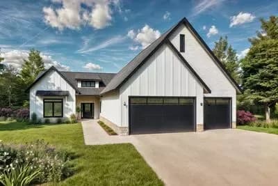 Modern Farmhouse House Plan: Open Concept, Split Bedrooms, 3-Car Garage