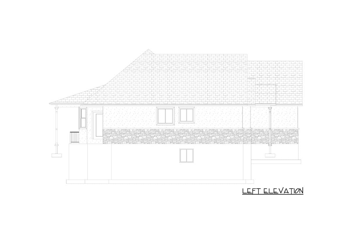 Plan 61663UT: Craftsman Ranch House Plan with 3-Car Garage and Bonus Room - Image #9 - Craftsman, Ranch, Traditional