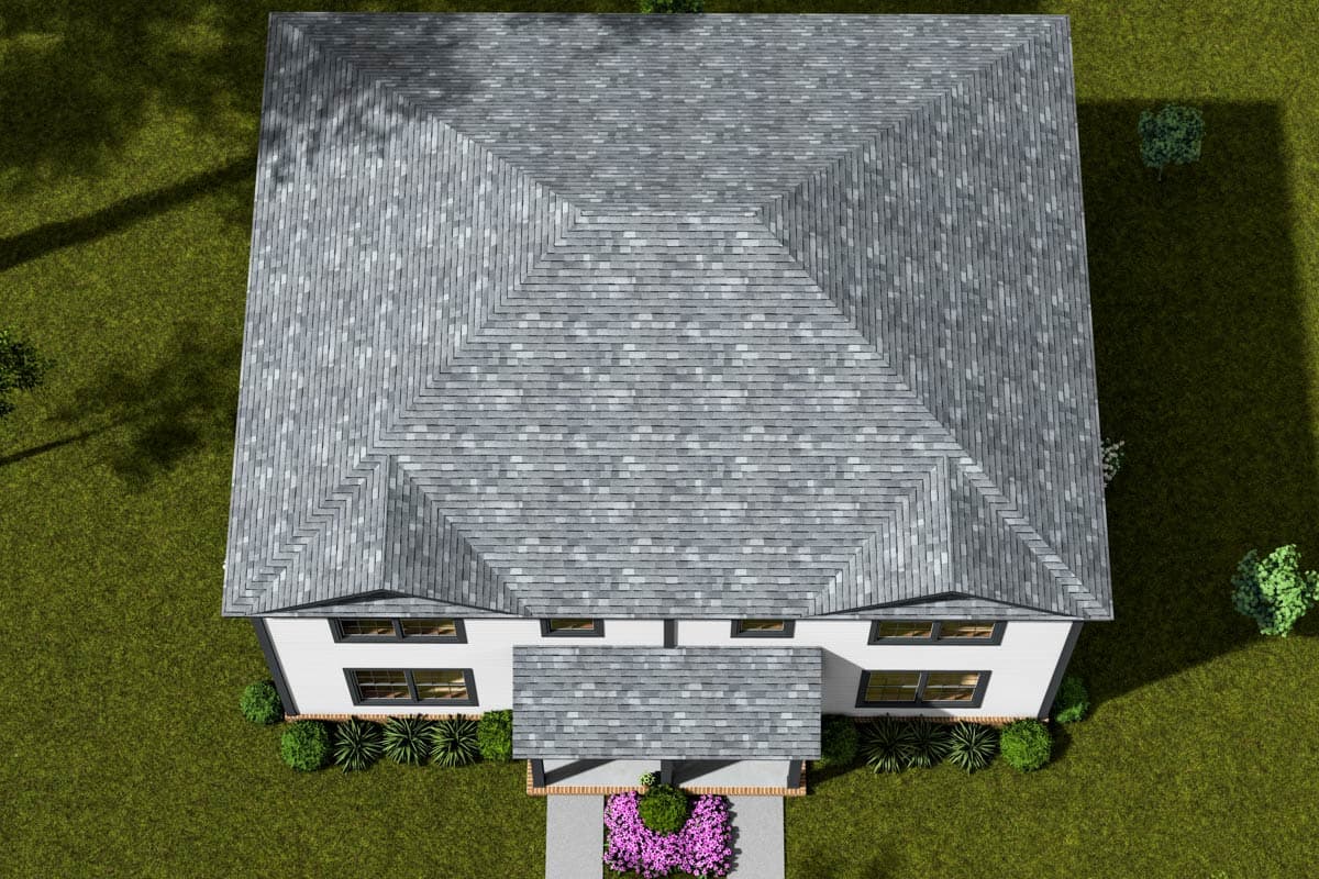Plan 52472WM: New American House Duplex House Plan with Split Bedrooms - Image #6 - New American, Traditional