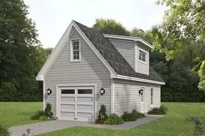 Versatile Traditional 1-Car Garage House Plan with Bonus Loft
