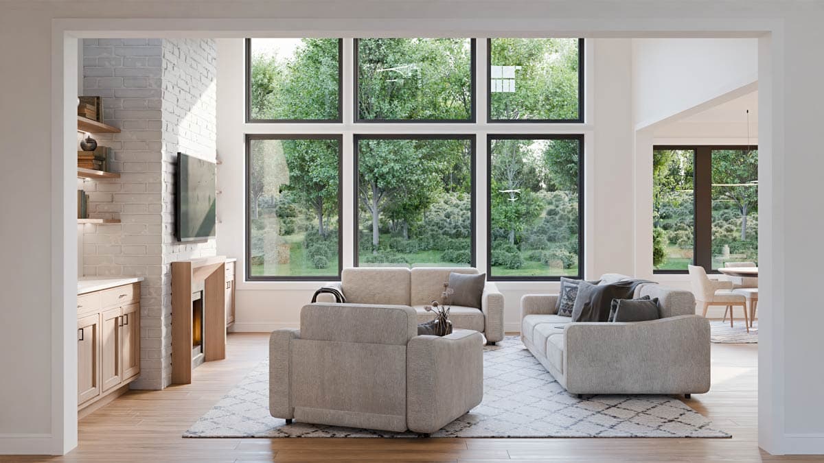 Plan 911063JVD: Stunning Craftsman House Plan: Main Level Master, 2-Story Great Room and 3-Car Garage - Image #7 - Craftsman, New American, Traditional