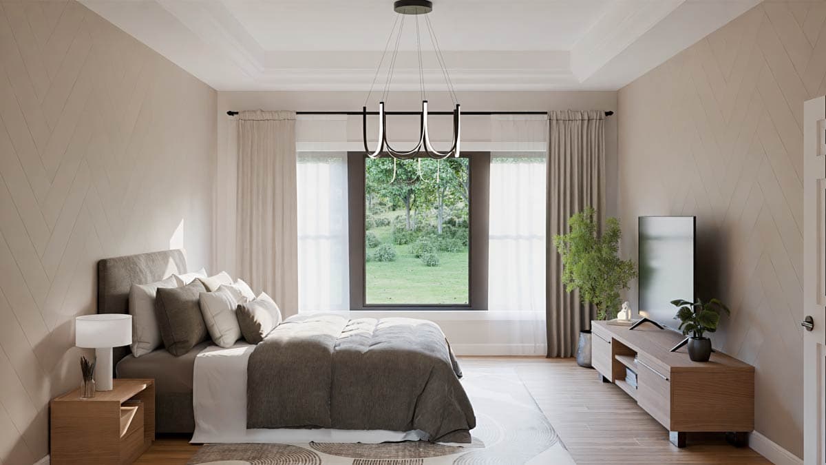 Plan 911063JVD: Stunning Craftsman House Plan: Main Level Master, 2-Story Great Room and 3-Car Garage - Image #12 - Craftsman, New American, Traditional