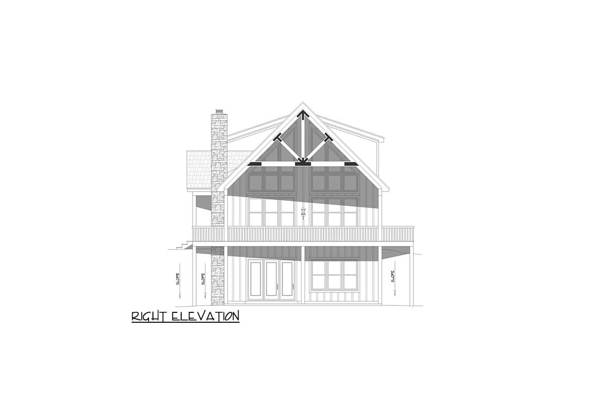 Plan 680614VR: Mountain House Plan with Main Level Master and Vaulted Great Room - Image #13 - Mountain