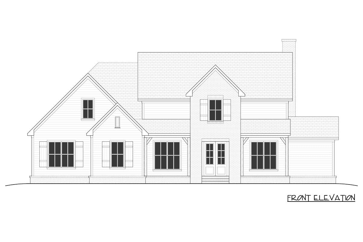 Plan 810051RBT: Four-Bed New American House Plan with Main Level Master Suite - Image #9 - Cottage, Country, New American, Southern, Traditional