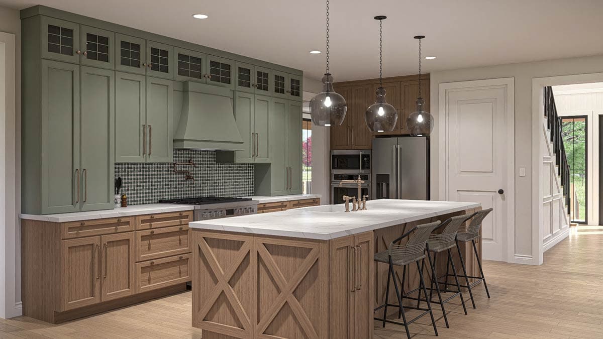 Plan 623553DJ: Elegant Modern Farmhouse House Plan with Wrap-Around Porch and Loft - Image #15 - Farmhouse, Modern Farmhouse