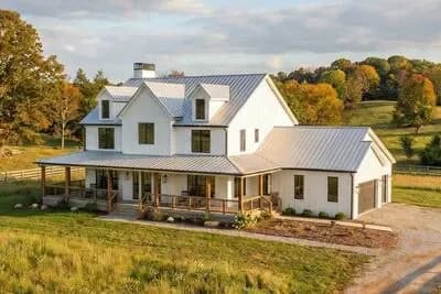 Elegant Modern Farmhouse House Plan with Wrap-Around Porch and Loft
