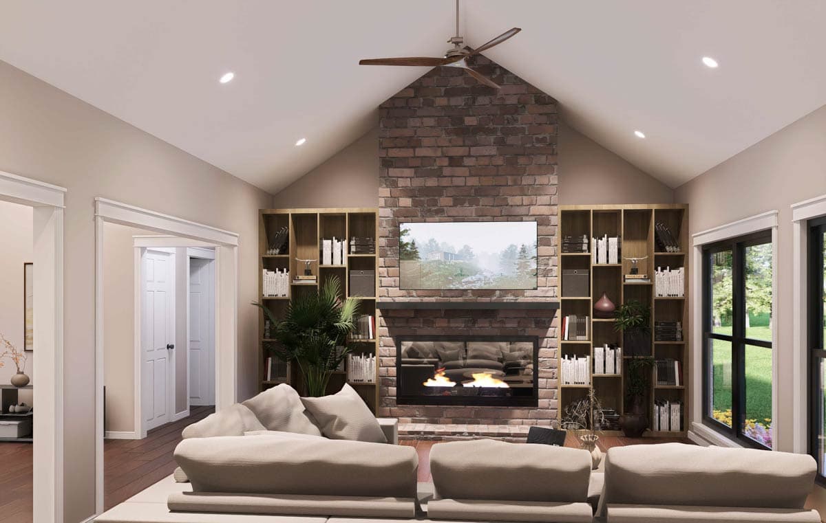 Plan 680617VR: Modern Farmhouse House Plan with Game Room and Main Level Master Suite - Image #9 - Farmhouse, Modern Farmhouse, New American