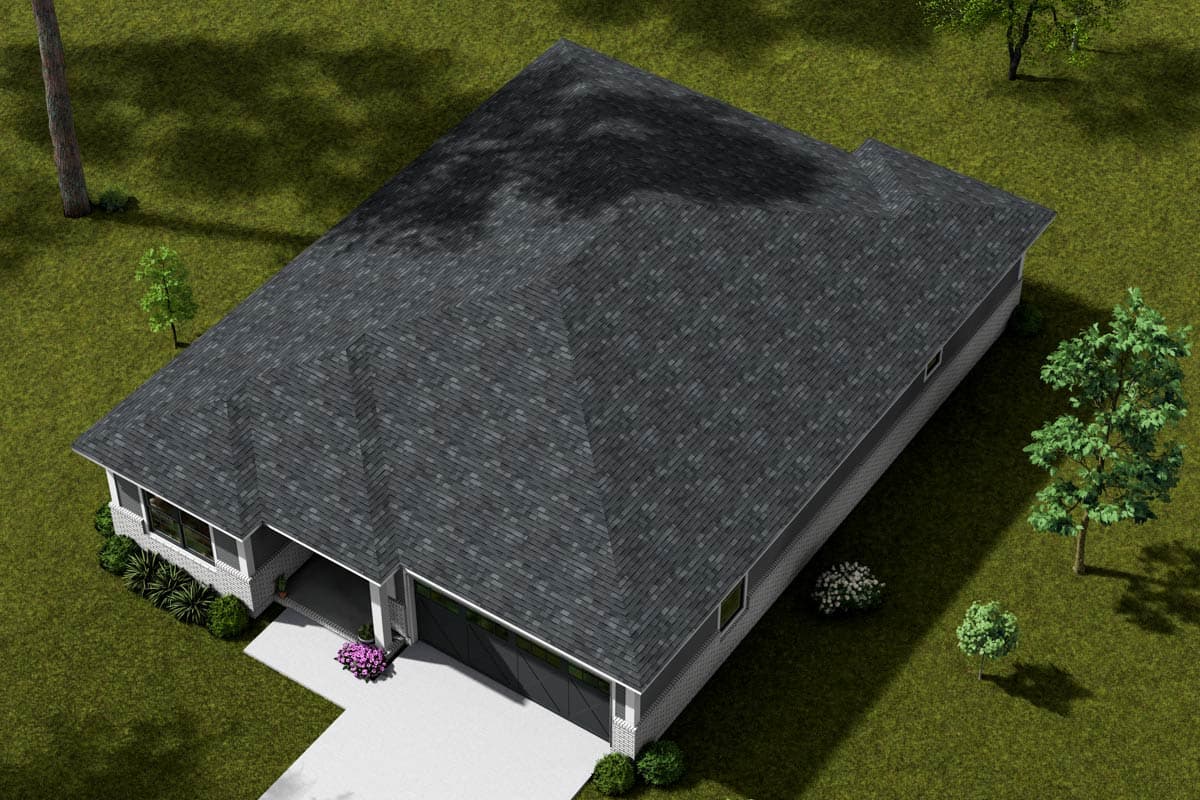 Plan 52474WM: Contemporary 3-Bedroom House Plan with Split Layout and Study - Image #7 - Contemporary, Modern, Prairie