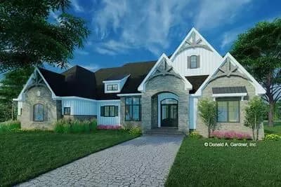 European 4-Bed House Plan with Open Living, Main-Level Master, and Bonus