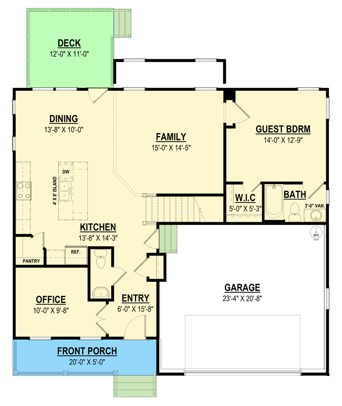 Plan 83678CRW: Spacious Modern Farmhouse House Plan with Office, Loft ...