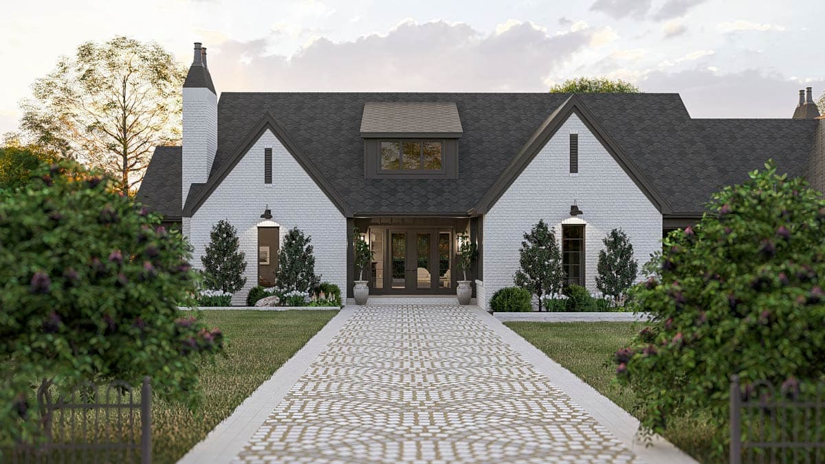 Plan 623554DJ: Luxury Transitional Contemporary Plan with Pool House and Bonus Room - Image #6 - Contemporary, Transitional