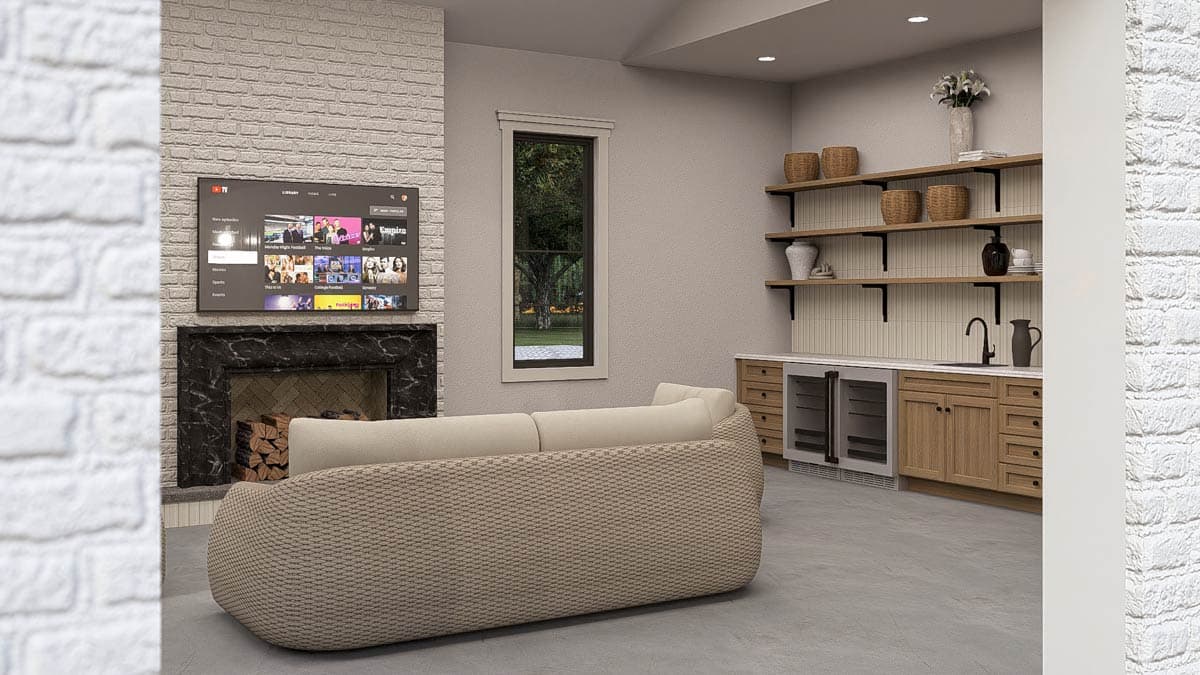 Plan 623554DJ: Luxury Transitional Contemporary Plan with Pool House and Bonus Room - Image #20 - Contemporary, Transitional