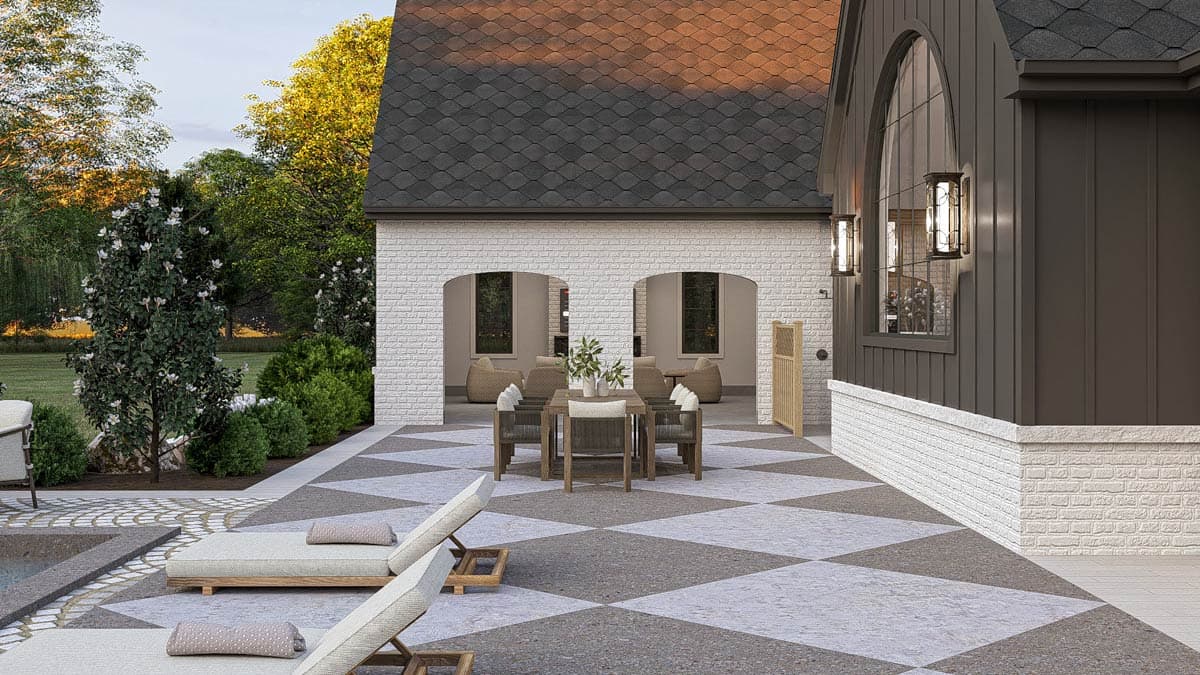 Plan 623554DJ: Luxury Transitional Contemporary Plan with Pool House and Bonus Room - Image #21 - Contemporary, Transitional