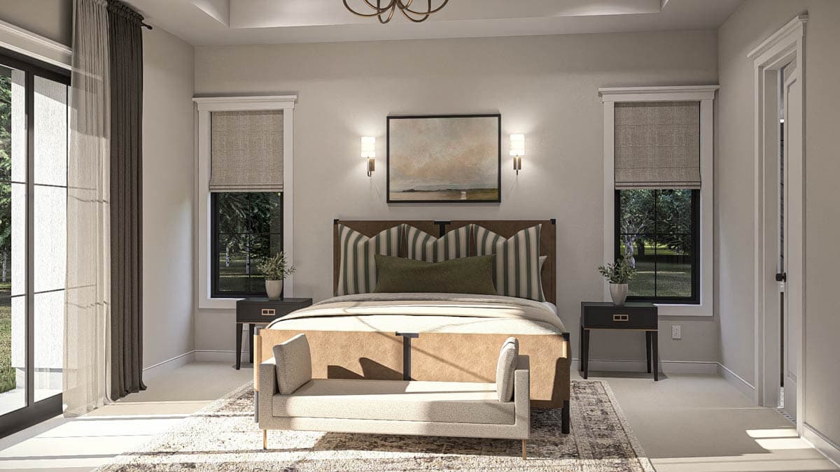 Plan 623555DJ: Expansive 3-Bed Transitional House Plan with Home Office and 4-Car Garage - Image #18 - European, Transitional